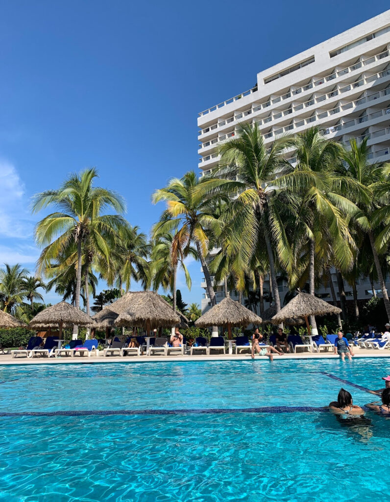 Ixtapa Pool, palm trees