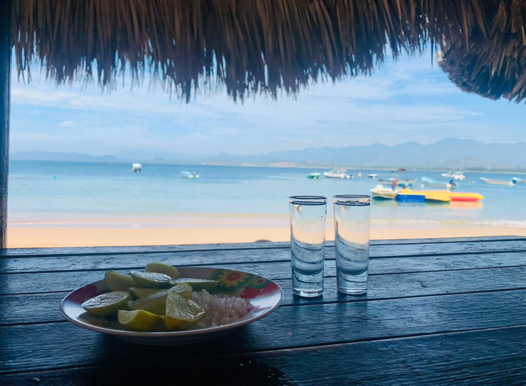 Toasting with tequila while overlooking Ixtapa’s turquoise waters